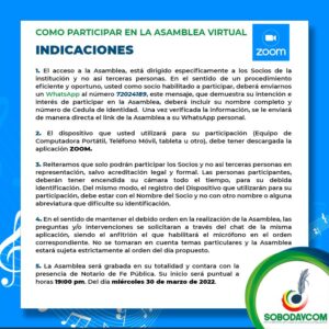 COMO PARTICIPAR DE LA ASAMBLEA