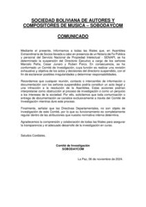 COMUNICADO